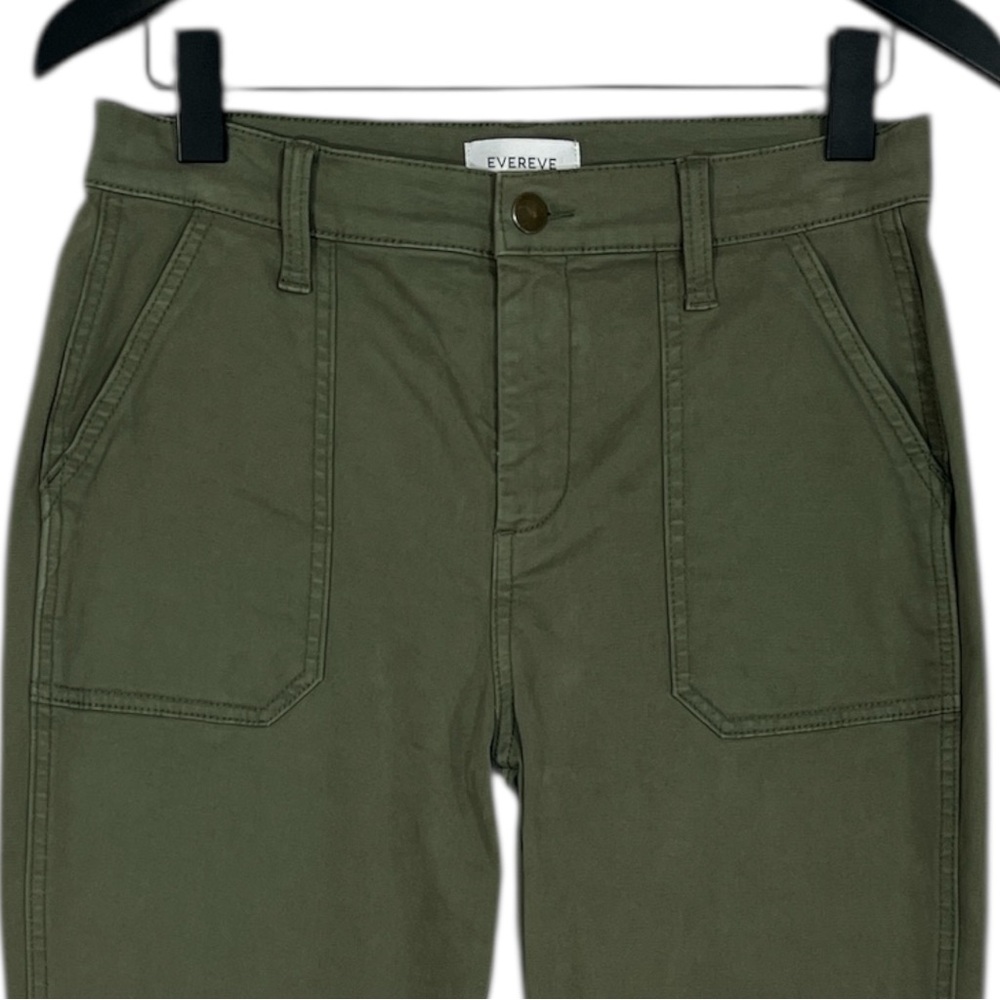 Evereve Payton utility ankle slit pant in Olive green size 26 - Picture 6 of 11